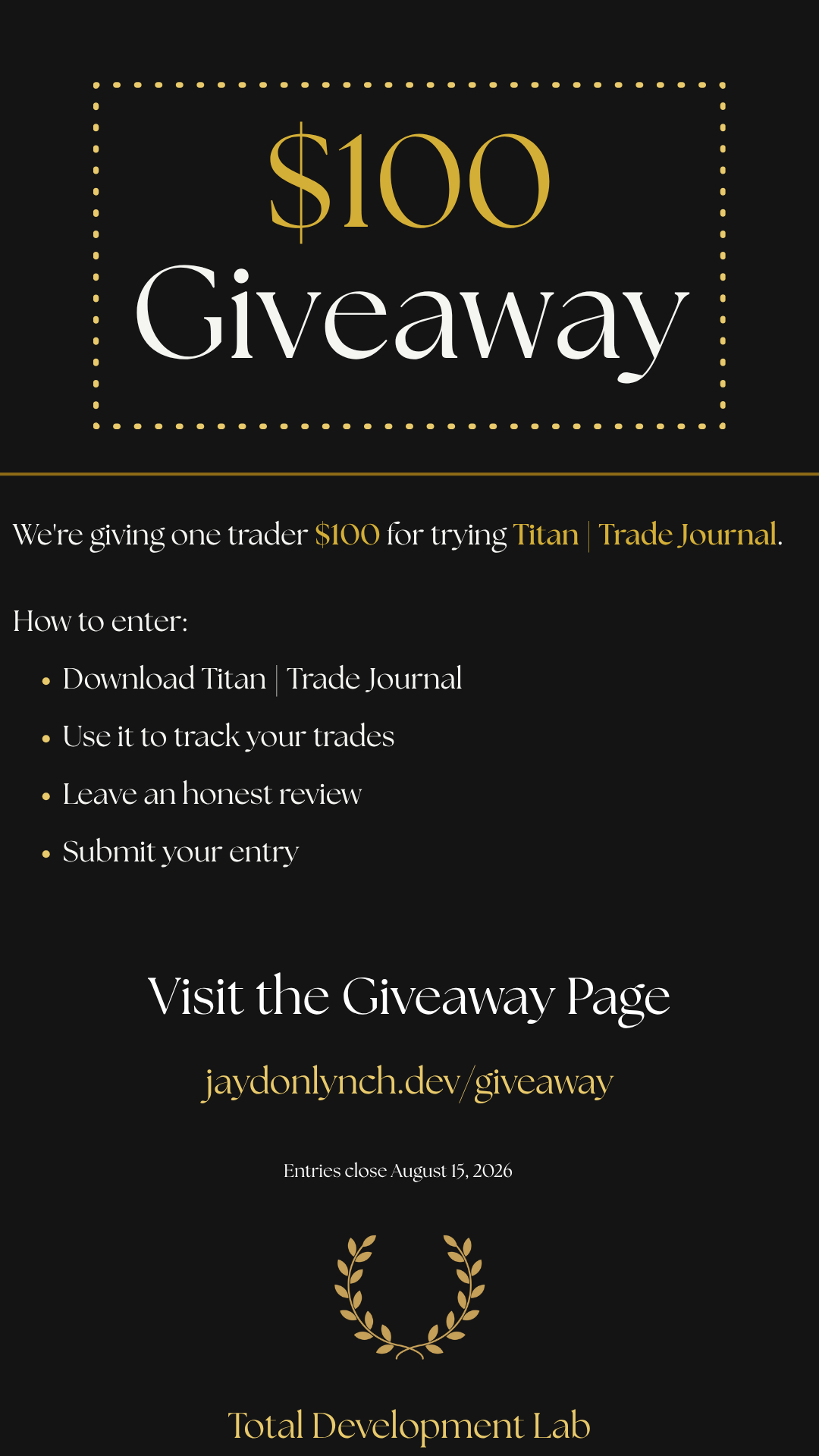 Giveaway Titan 100